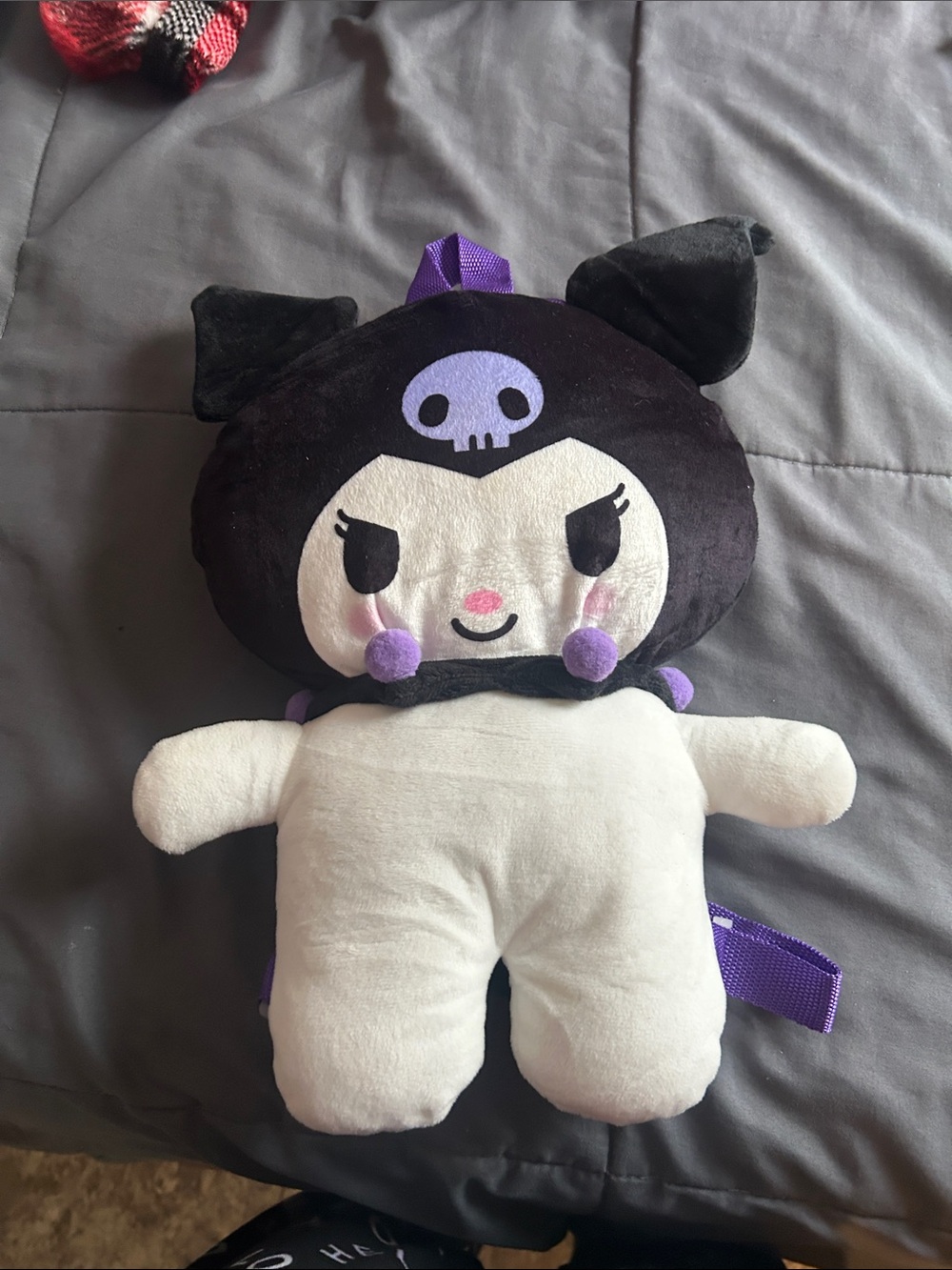 Sanrio Kuromi Plush Toy - Black, White & Purple